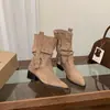 Con faldas estilo coreano para parecer más alta mujeres petite botas temperamento dama fresco Botas Martin celebridad de internet nuevo estilo 2026 versátil