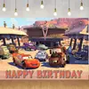Novo Dropshipping Transfronteiriço Carros Quarto Infantil Decoração Desenho Animado Parede Festa Aniversário Tema Banner Bolo