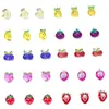 Decoraciones para Uñas de Dibujos Animados de Frutas Mini de Verano Frescas y Sencillas, Decoraciones de Uñas de Resina Transparente 3D de Fresa y Plátano Helado