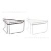 Estante para encimera de cocina trípode de esquina apilable estante de hierro para condimentos baño desagüe estante de almacenamiento multicapa