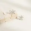 Brincos de Pino Flor de Cobre Exquisite Simples Versátil Personalidade Brincos Moda Alto Padrão Sensação Joia de Orelha Novo Estilo