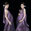 Tema Estúdio Fotográfico Novo Retrô Novo Estilo Chinês Vestido Amassado com uma Vibe Descolada para Sessão de Fotos da Barriga de Grávidas