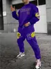 Traje de Sudadera con Cuello Redondo y Pantalón para Hombre Temu Transfronterizo Estampado 3D Moda Hip-Hop al Aire Libre Ropa Deportiva