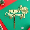 Decoração de Bolo de Natal Estilo Ins Transfronteiriço Feliz Natal Decoração de Bolo Acrílica de Natal Inserção para Bolo de Natal