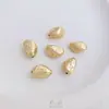 Contas Espaçadoras Assimétricas de Forma Especial Banhadas a Ouro 14K Contas de Pedra Pétala Barroca Espaçadoras Joias de Pérola Artesanais DIY