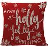 Funda de almohada Amazon Roja Copo de Nieve Navidad Lino Alce Árbol de Navidad Funda de cojín para sofá Funda de almohada de lino