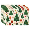 Amazon Manteles Navideños Muñeco de Nieve Árbol de Navidad Manteles Decoración de Mesa de Comedor Occidental Manteles Aislantes Fiesta Navideña
