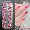 Acessórios para unhas mini diamantes de unha coloridos diamantes de formato especial de fundo plano branco rosa champanhe super brilho acessórios para unhas