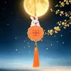 Nuevo Festival de Medio Otoño Chino Conejito Lindo Colgante de Madera DIY Estilo Antiguo Pin de Solapa Hanfu Accesorios Adorno Colgante de Atmósfera Festiva
