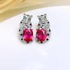 Nuevo Juego de Joyería Jaguar Color Tesoro Moda Lujo Ligero Alta Gama Guepardo Zircón Elegantes Aretes Collar Anillo