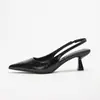 Moda Estilo Nuevo Sandalias de Tacón Alto Poco Profundas para Mujer Punta Fina Correa al Tobillo Tacón de Aguja Primavera y Otoño Suministro Transfronterizo