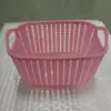 Cesta de Armazenamento Tecida de Rattan Sintético para Mesa de Escritório Cesta de Lanches Plástico Sala de Estar Banheiro Cozinha Cesta de Armazenamento para Bagunça Caixa de Armazenamento Retangular