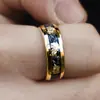 Yincheng Nuevo Producto Transfronterizo Venta Caliente Transfronteriza Moda para Hombre Dorado Aliento de Bebé Anillo de Acero Inoxidable Anillo Fábrica Mayorista