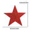 Parches Bordados de Estrella Brillante Populares Transfronterizos Tianyino en Stock para Decoración de Ropa y Bolsos, Parches de Corazón Coloridos