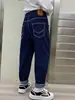 Pantalones Vaqueros para Niños, Tendencia Primavera y Otoño, Pantalones tipo Papá para Niños, Ropa Infantil Azul, Pantalones para Niños, Pantalones de Abrigo, Estilo Holgado, Cómodo y Moderno