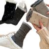 Calcetines de Lunares para Mujer, Calcetines de Color Sólido a Media Pantorrilla con Encaje, Combinados con Zapatos Pequeños de Cuero, Estilo Coreano para Otoño e Invierno, Combinados con Zapatillas de Entrenamiento Alemanas, Calcetines Off-White Arrugados