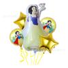 Comercio exterior nuevo sirena reina de hielo Cenicienta forma de caricatura traje de 5 piezas globo de película de aluminio tema de cumpleaños