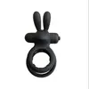 Anillo Vibrador de Orejas de Conejo con 10 Frecuencias para Mujeres Estimulador del Clítoris Productos Divertidos para la Habitación de Pareja Anillo de Silicona Anillo Vibrador