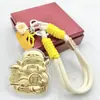Pingente Criativo Banhado a Ouro 20mg Deus da Riqueza Popular Chaveiro de Celular Acessório para Bolsa de Carro Presente