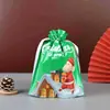 Bolsas de Regalo Navideñas con Cordón de Fábrica, Bolsas para Empaquetar Regalos de Navidad, Bolsas de Almacenamiento, Bolsas de Regalo para Fiestas