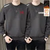 Sudadera con cuello redondo y forro polar para hombre, marca de moda de otoño e invierno, prenda interior versátil holgada de manga larga, atuendo unisex para pareja, top para estudiante