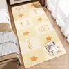 Tapete fofo de desenho animado para sala de estar, feito de falso cashmere, antiderrapante, amigável à pele, tapete de cabeceira de quarto, tapete para sofá e mesa de centro, fácil de manter