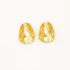 Pendientes de Metal Geométricos Irregulares Estilo Fresco Pendientes Geométricos Exagerados Elegantes Nuevos Pendientes Elegantes Otoño e Invierno 2025