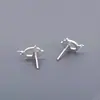 Aretes de Moda Estilo Coreano Estilo Fresco Aretes de Cerdito Dibujados con Alambre Pequeños Huecos Lindos Joyería Dulces Aretes de Animales para Mujer