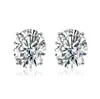 Brincos de prata S925 com incrustação de diamante branco oval 8*10 brincos femininos moda coreana tesouro venda ao vivo e8184