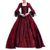 Vestido Palaciego de Talla Grande S-3XL con Incrustaciones de Encaje y Dobladillo Amplio, Vestido Medieval Renacentista Vintage