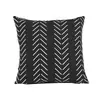 Cojín con Borlas Estampado de Algodón Estilo Escandinavo Funda de Cojín de Cuero PU Empalme Norteamericano Geométrico Tejido Funda de Cojín de Color Puro