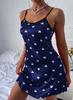 Comércio Exterior Europeu e Americano Verão Bonita Volta Fina Casa Roupas Sexy Alça Saia Amor Cartoon Pijamas bonitos estampados