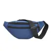 Riñonera Casual de Nailon, Bolsa de Cintura con Correa Ajustable y Compartimentos con Doble Cremallera para Deportes, Compras, Festivales, Actividades al Aire Libre