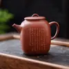 Tetera Original de Arcilla Zisha de una Sola Pieza de Arcilla Negra Pequeña Capacidad para Uso Doméstico Juego de Té Gongfu Manual Fabricante de Tetera para Preparar Té Bai Cai Venta al por Mayor