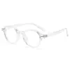 Nuevas gafas redondas vintage para mujer, decoradas con tachuelas, montura de gafas de estilo artístico de moda, gafas clásicas de moda sin graduación