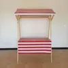 Estante de Exhibición para Puesto de Mercado al Aire Libre Caja Soporte de Venta Plegable de Madera Promocional Puesto Móvil para Mercado Nocturno Carrito Móvil
