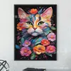 Venda Quente Transfronteiriça Fábrica de Pintura de Diamante 5D Venda Direta Pintura de Diamante de Gatinho Fofo Cheia de Diamantes Pintura Decorativa DIY Atacado Dropshipping