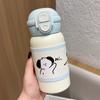 Lindo termo para cachorro, de acero inoxidable 316, de gran capacidad, portátil, para hombres y mujeres, estudiantes, con doble pipeta