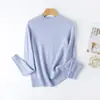 [Bienestar Otoño e Invierno] Camiseta Interior de Punto de Lana 100% Australiana de Cuello Alto Corto para Mujer Otoño e Invierno Suave y Ceroso Suéter Multicolor