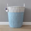 Cesto de Roupa Suja Tecido de Rattan Sintético Bo Songjie Simples Respirável Armazenamento Doméstico Banheiro Roupa Suja Armazenamento Fábrica Atacado
