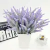 Partículas grandes de alta qualidade simulação flocado lã de lavanda plantio estilo pastoral decoração flor casamento lavanda roxa