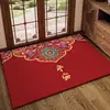 Felpudo de Entrada para Año Nuevo para Uso Doméstico, Año del Dragón, Felpudo Rojo de Alfombra Estilo Chino Nuevo, Felpudo Antideslizante