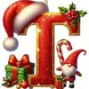 Novos Enfeites de Natal Pendentes Decorações Planas para Árvore de Natal Chapéu Vermelho Letra Inicial com Decoração de Letra Personalização Personalizada