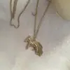Collar Colgante de Caballo Estilo Minimalista Moda Gama Alta Nicho Cadena Larga Simple para Suéter Versátil para el Trabajo