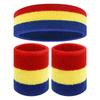 Muñequera deportiva diadema absorbente de sudor fitness baloncesto correr limpiador de sudor transpirable muñequera diadema clip de color tejido cálido