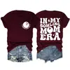 Era de mamá de bolos diversión de bolos cuello redondo casual para mujer capa base camiseta Amazon transfronteriza holgada manga corta