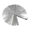 Calibrador de Folga 0.02-1.0mm Calibrador de Folga Peça Régua de Abertura Régua de Espessura Régua Dobrável Régua em Aço Inoxidável em Forma de Leque Peça Única 32 Peças