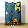 Amazon Comercio Electrónico Transfronterizo Impresión Digital Cómoda, Suave y Cálida Doble Cara Franela Halloween Manta Pequeña Manta