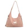 Mochila Feminina Casual de Macarrão Macio Grande Capacidade 2024 Nova Chegada Mochila Moda Borboleta Bordada Simples Ombro Saco Dumpling