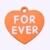 Nuevo Llavero Colgante Etiqueta Pequeña de Texto de un Lado Corazón Fprever Forever Color Caramelo Accesorios en Inglés